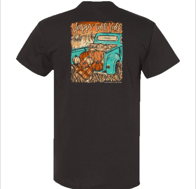 SC Classic Happy Fall Y'all Truck - Dark Chocolate