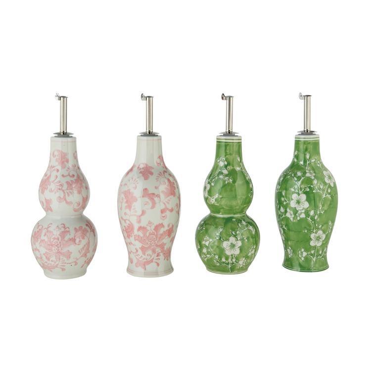 HandPainted Stoneware Oil Cruet
