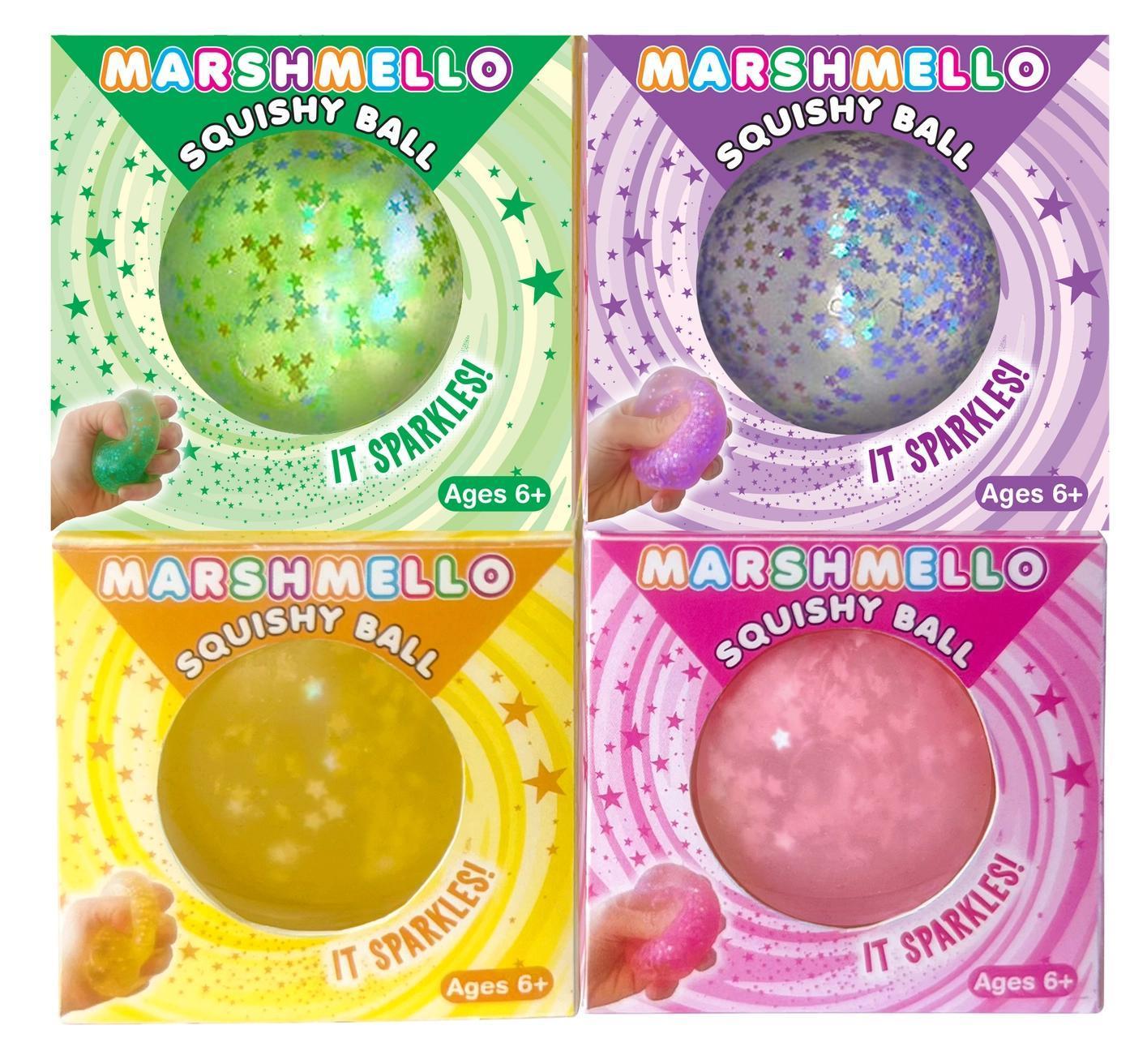Zorbitz Marshmello Sparkle Squishy Ball