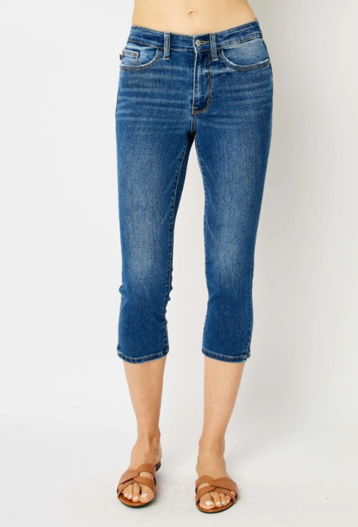 Judy Blue Medium Denim Capris