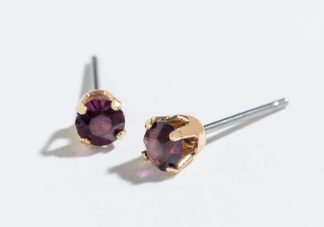 February Amethyst Stud Earrings