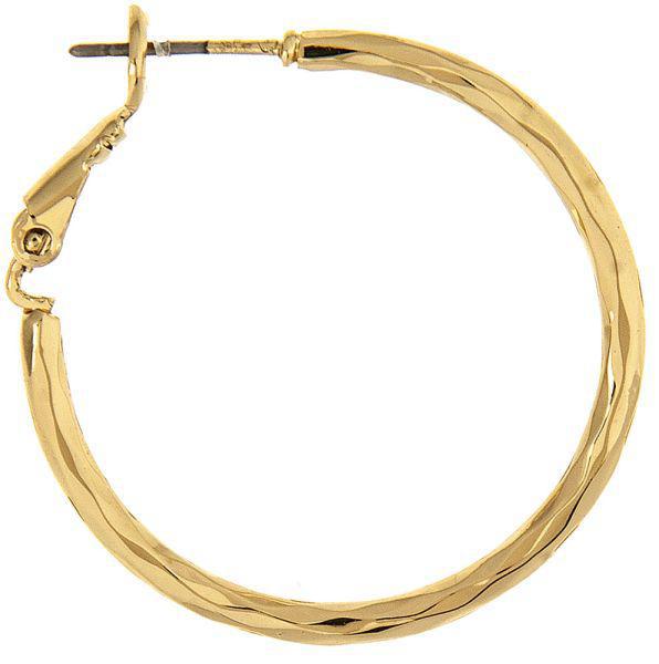 Medium Hammered Hoop Earring