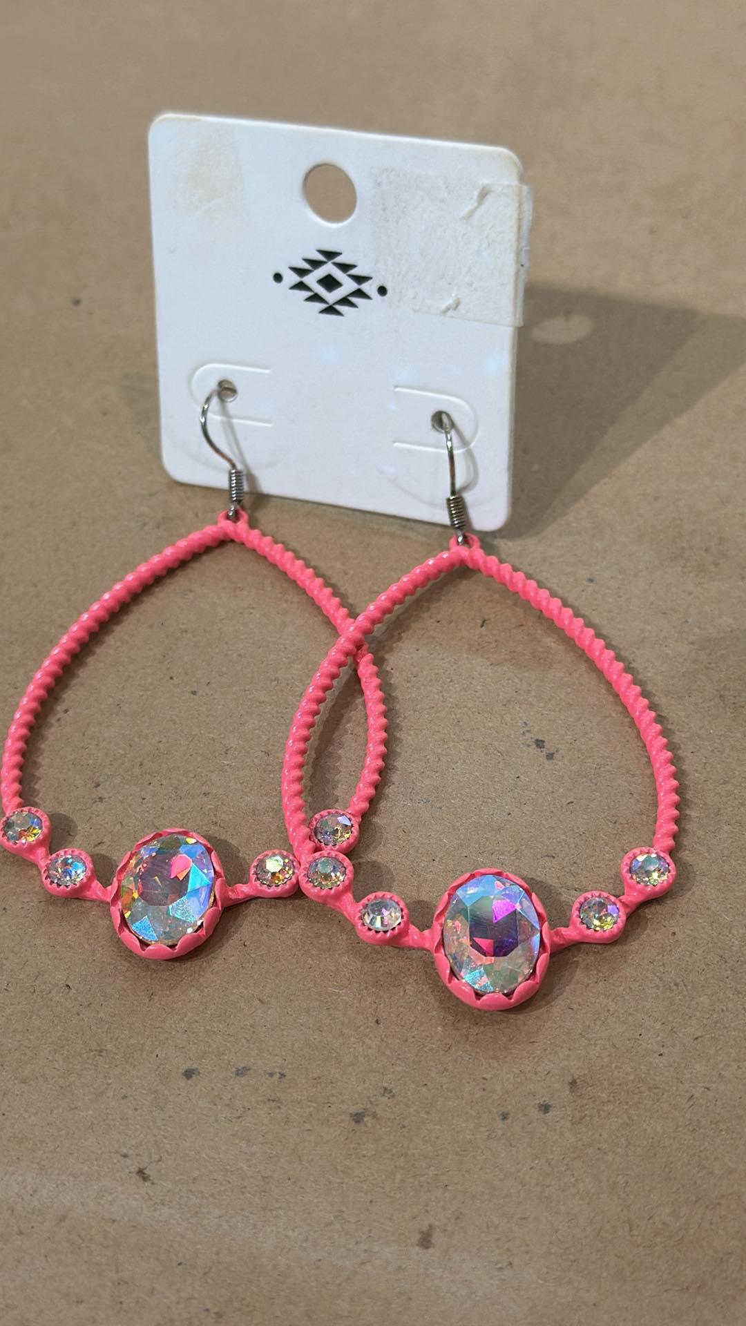 Twisted Teardrop Crystal Earrings