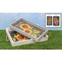 Vintage Sunflower Serving Tray