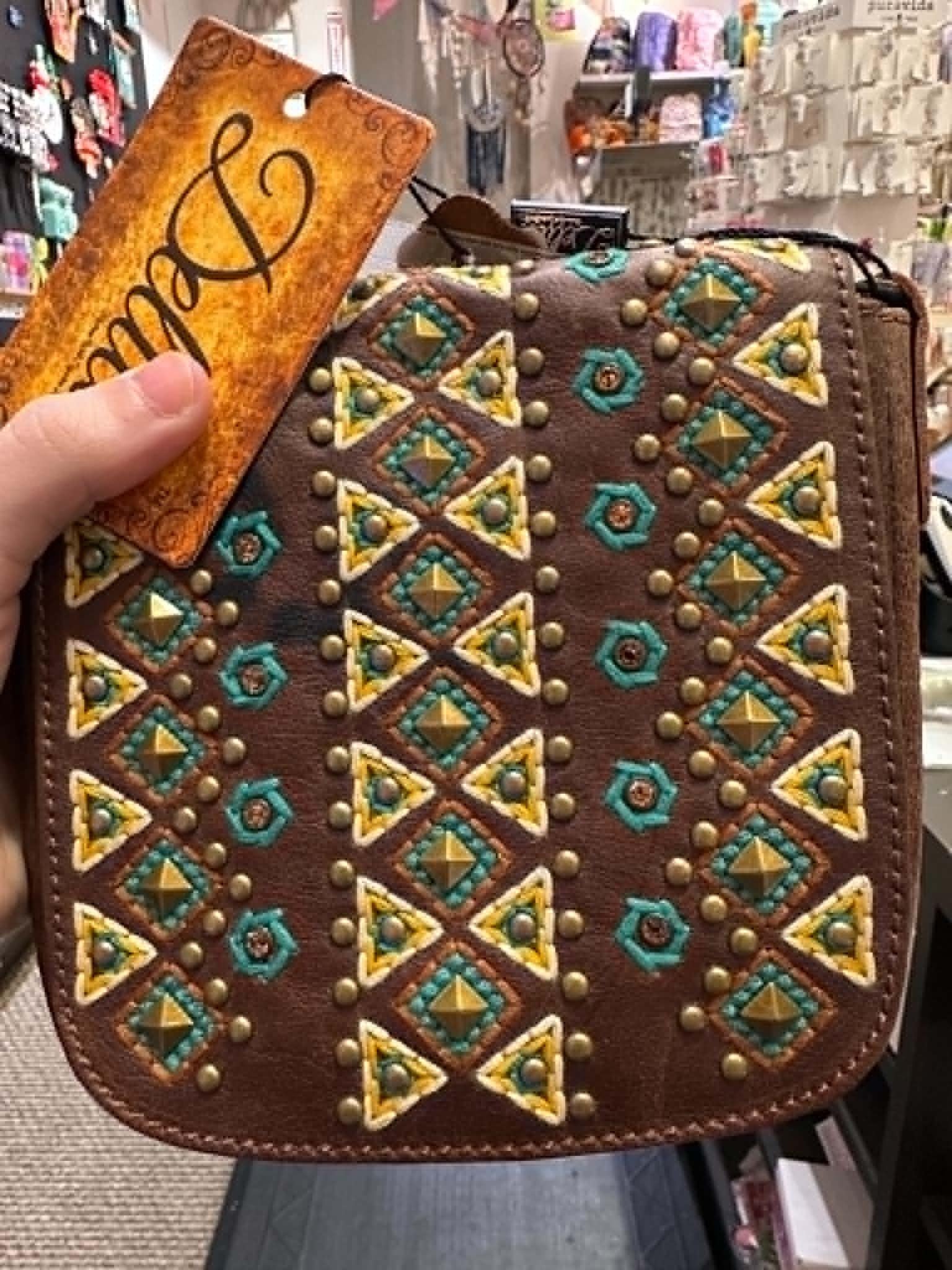 Delilah Leather Embellished Crossbody Bag