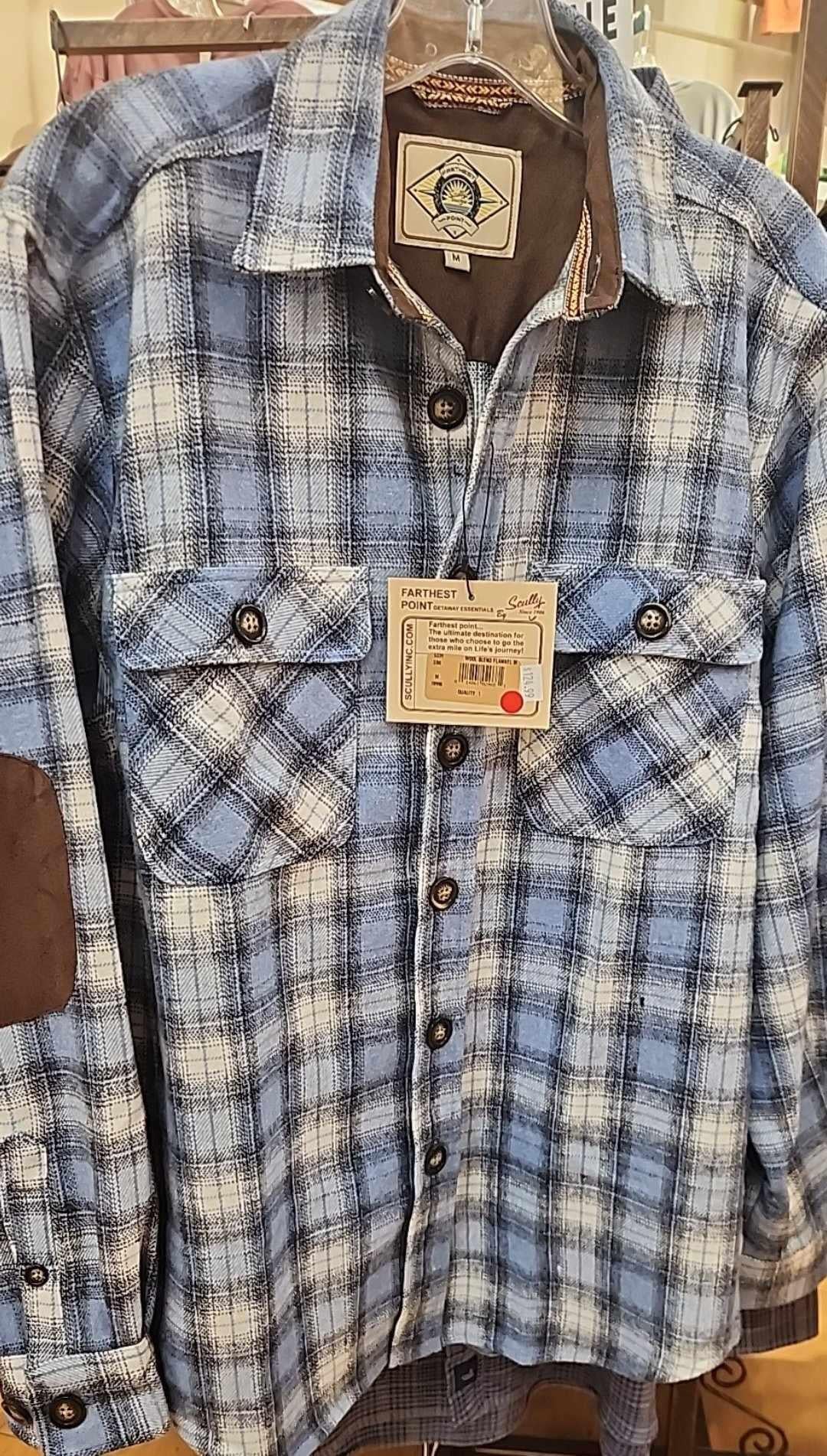 Blue Wool Blend Flannel