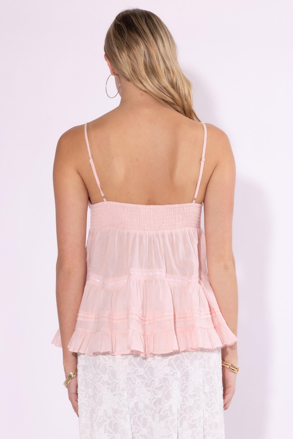 Coquette Babydoll Cami Top - Blush