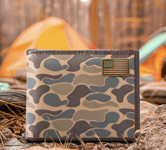 Old School Camo Passcase Bifold Wallet