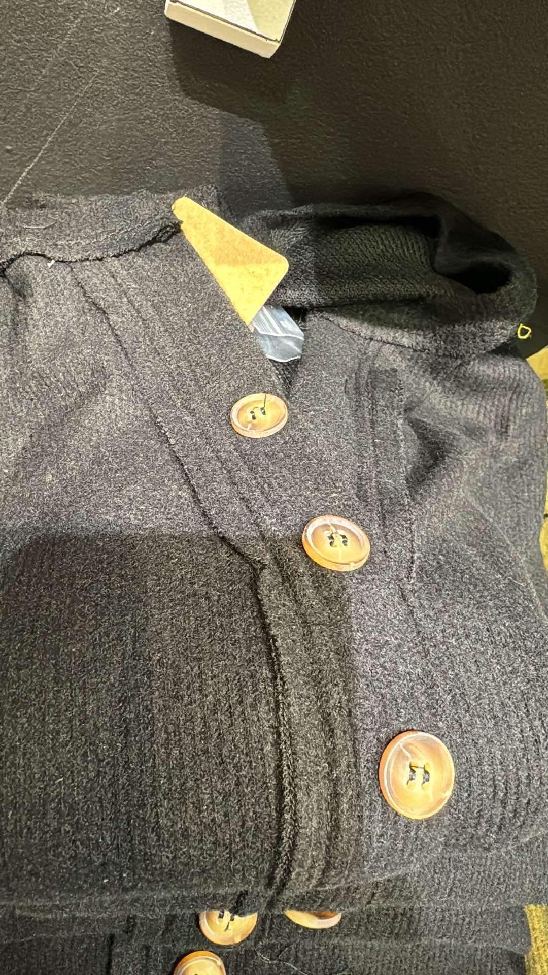 Black Button Knit Top