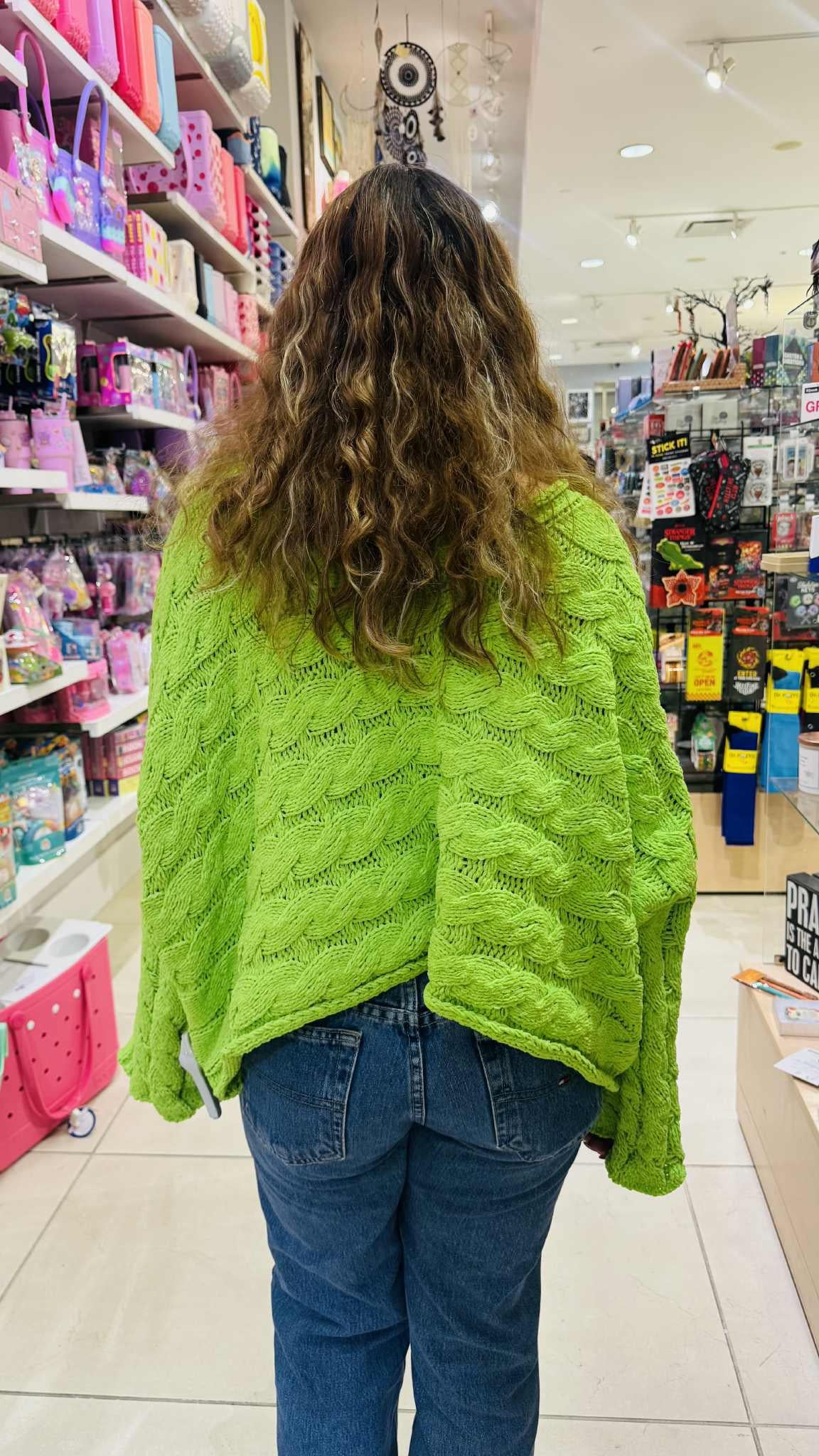 Natalie Neon Lime Sweater