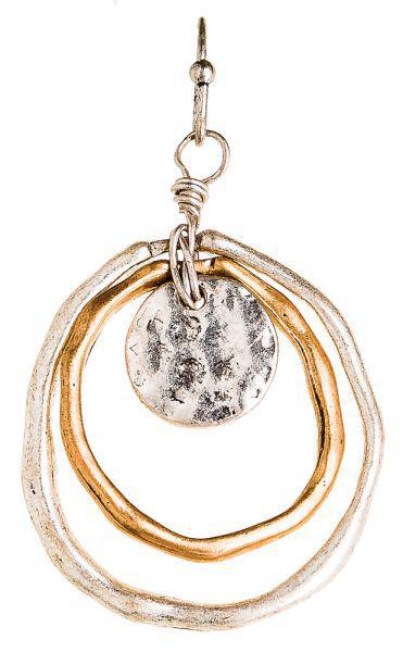 Two Tone Circles Earring