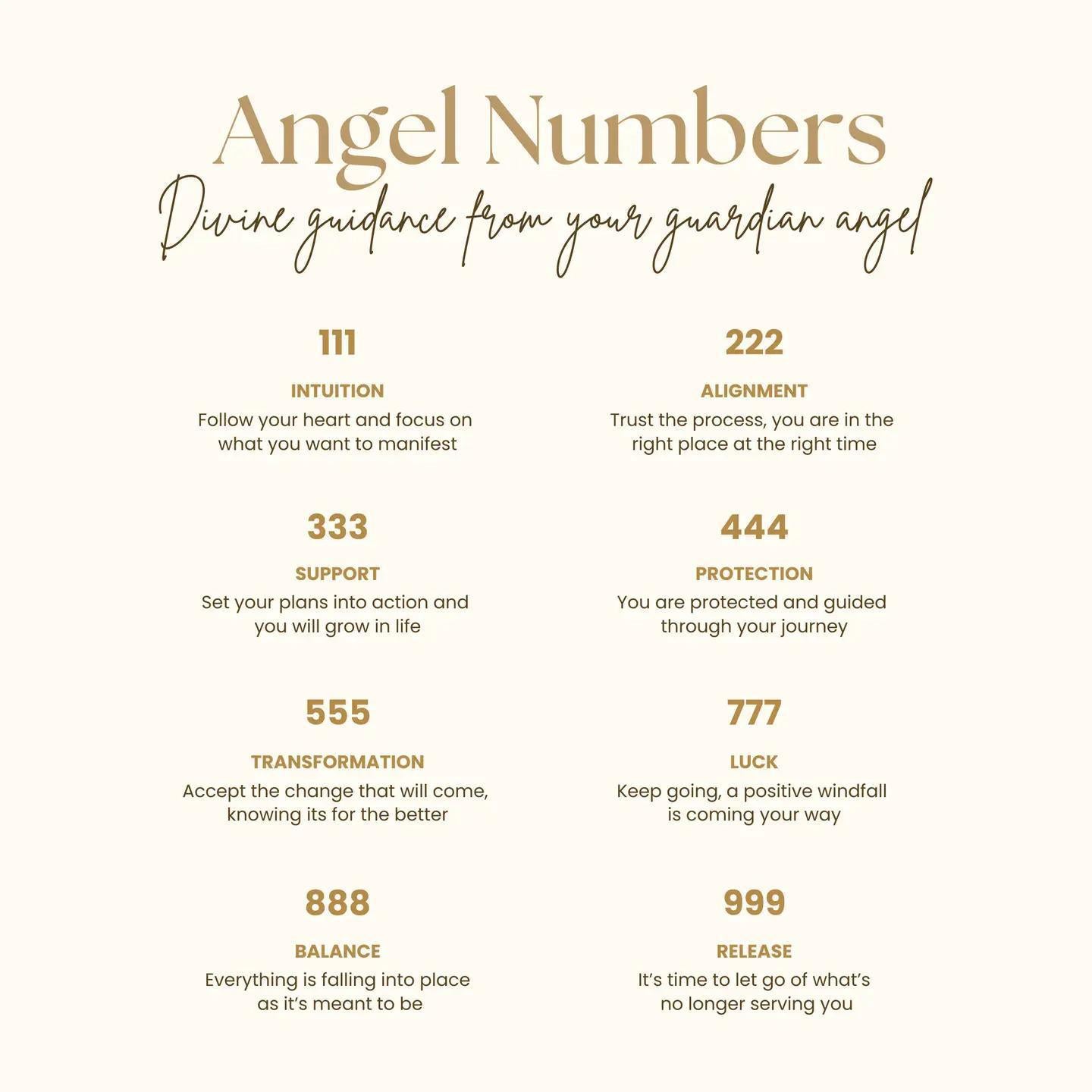 18K Gold Stainless Steel Angel Number Necklace