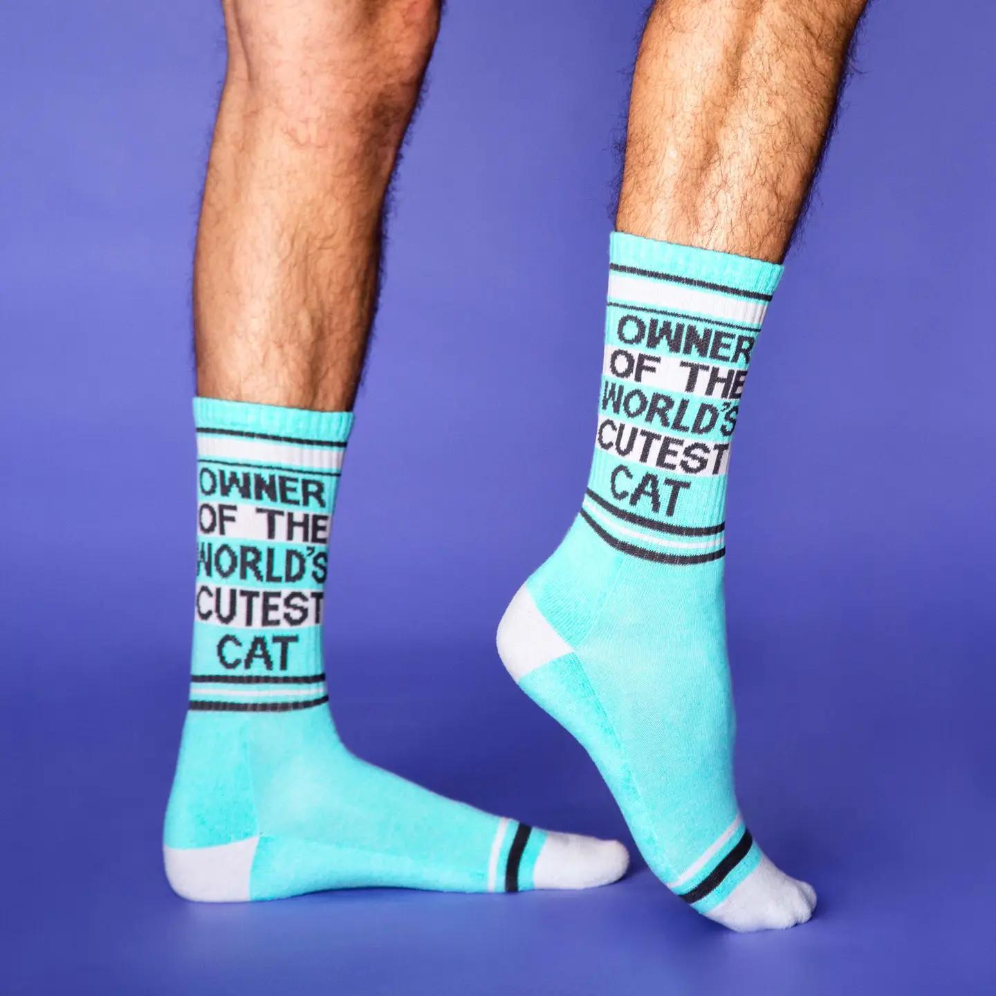 World's Cutest Cat Gym Socks