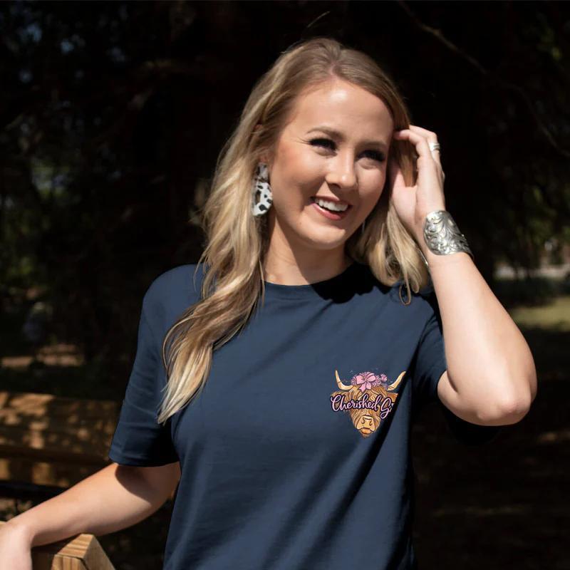 Cherished Girl Women's T-Shirt - Highland Cow