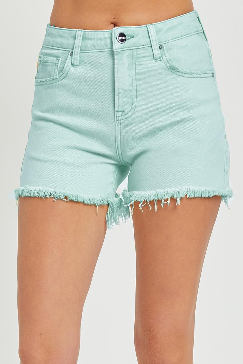 Mint Fray Shorts