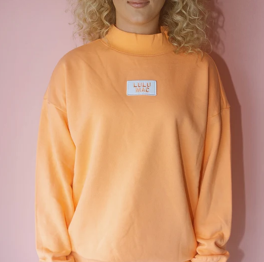 LULU MAC - Orange Terry Cloth LS Top Copy