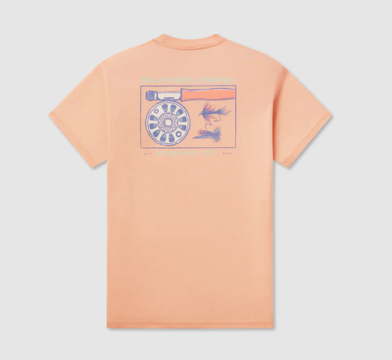 SEAWASH™ Tee - Fly Reel Terracotta