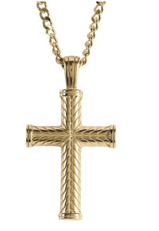 Necklace Cross Gold-Plated 24in