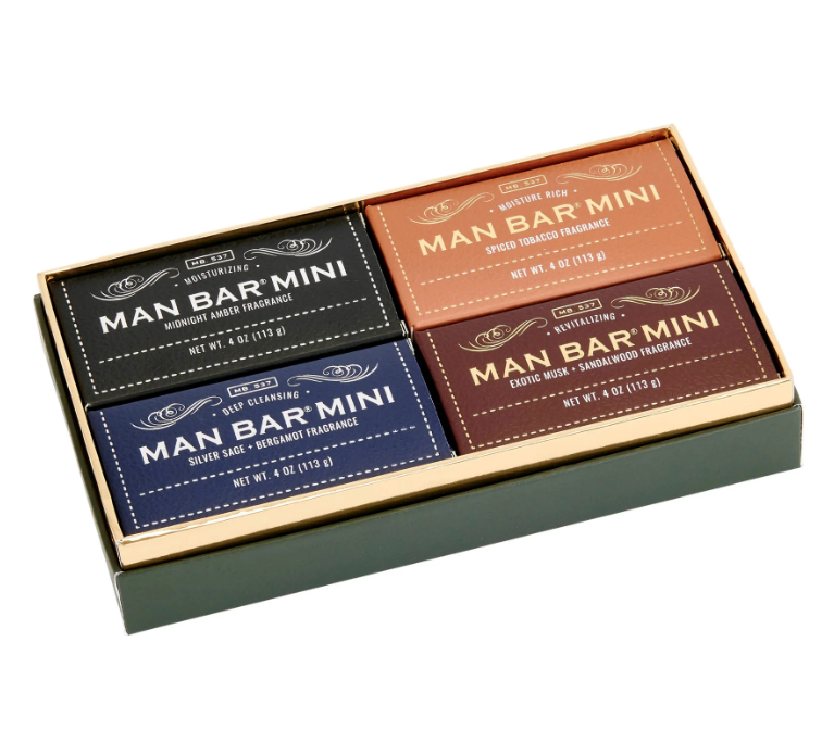 Man Bar Miniature 4 Pack Gift Box Set