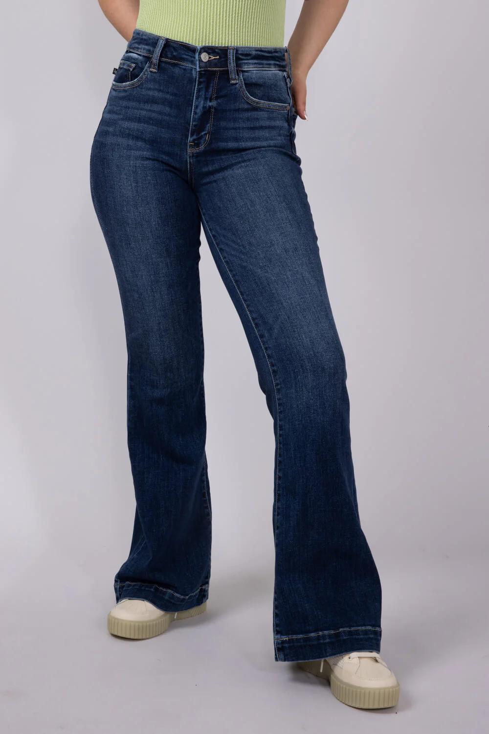 Judy Blue HW Petite Trouser Flares
