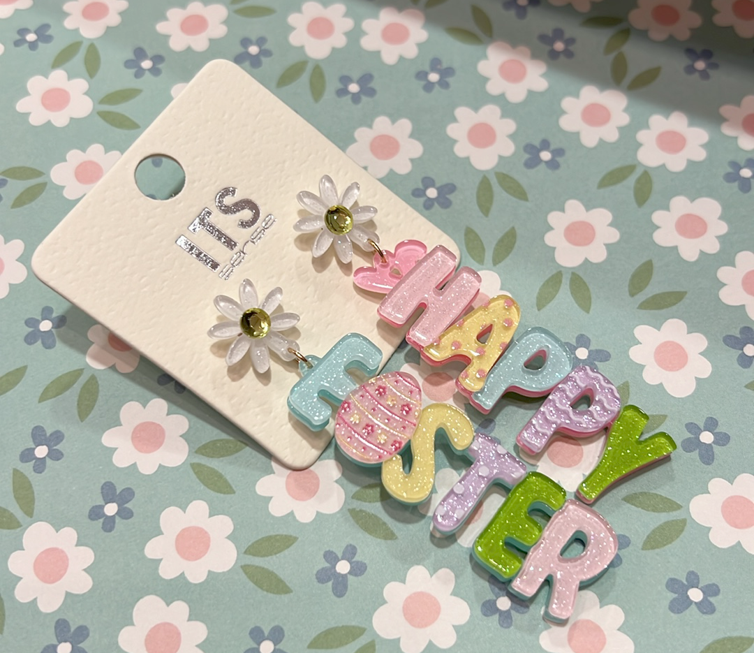 Happy Easter Cut Out Earrings