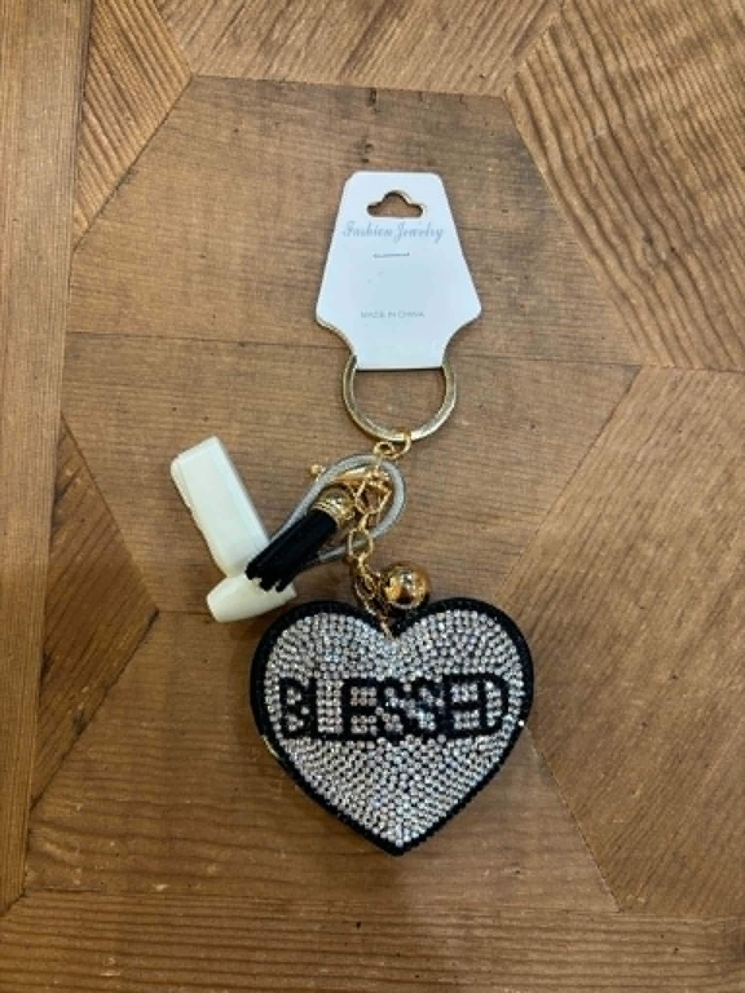 Puffy Rhinestone Keychains