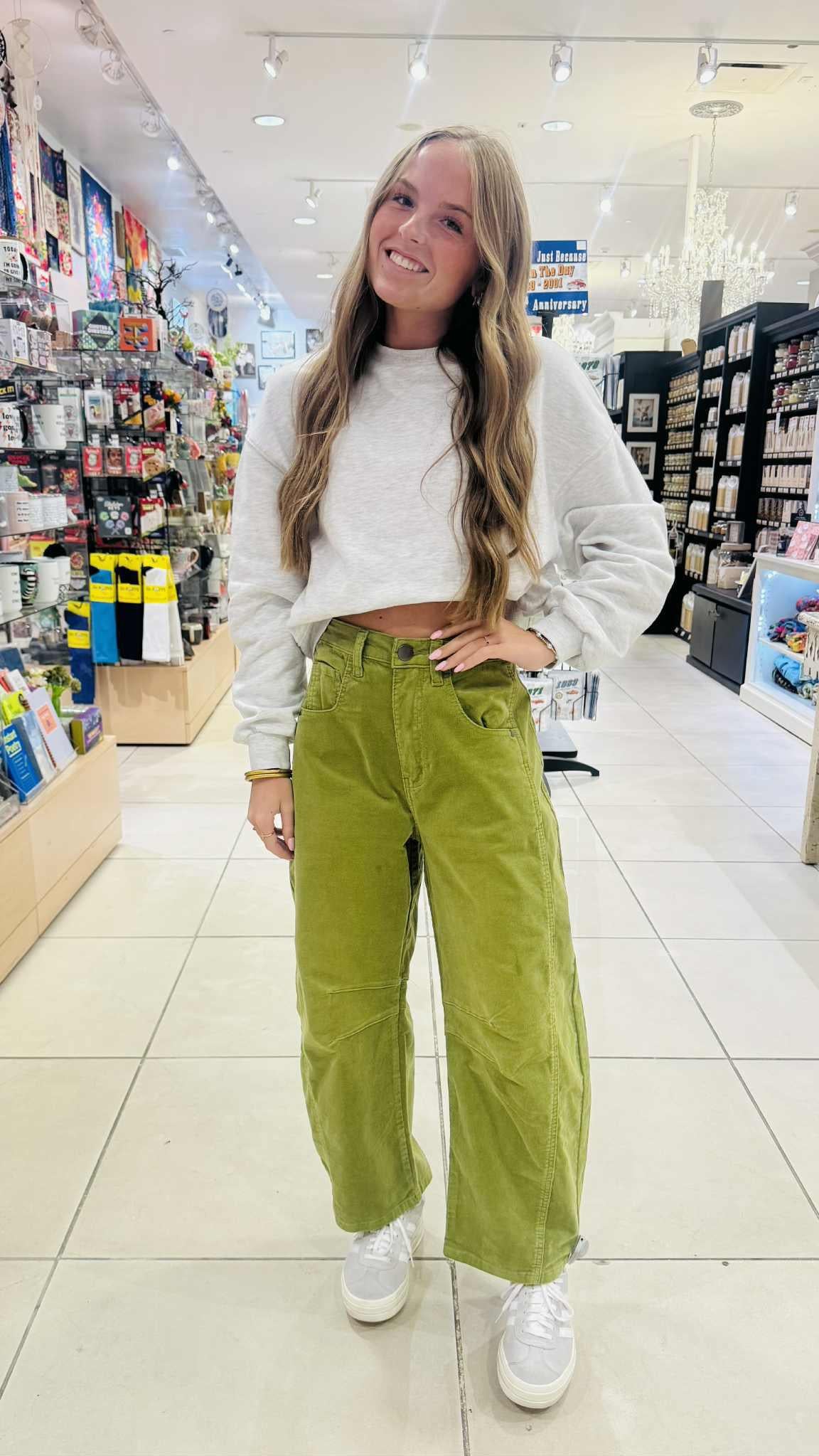 Corduroy Barrel Stretch Pants