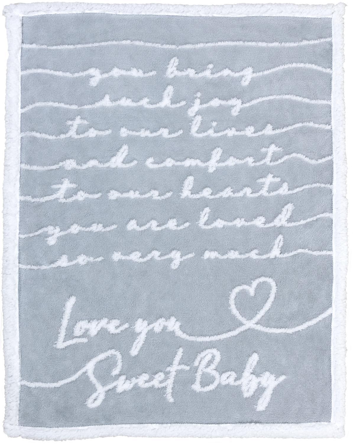Love You Sweet Baby - 30" x 40" Inspirational Plush Baby Blanket