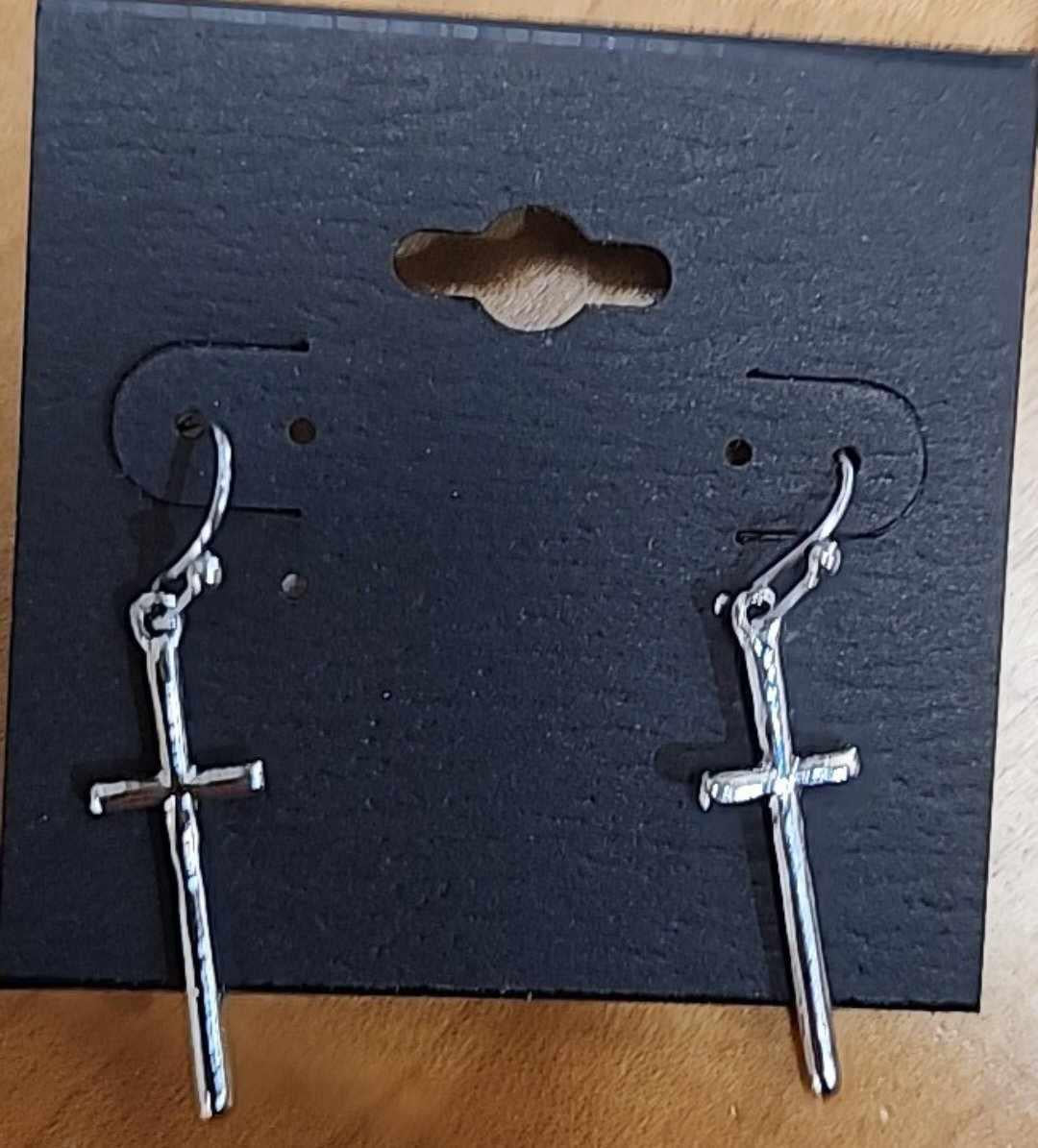 Hanging Cross Earrings