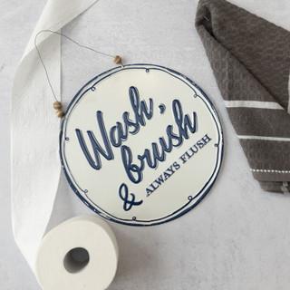 White Wash & Brush Sign