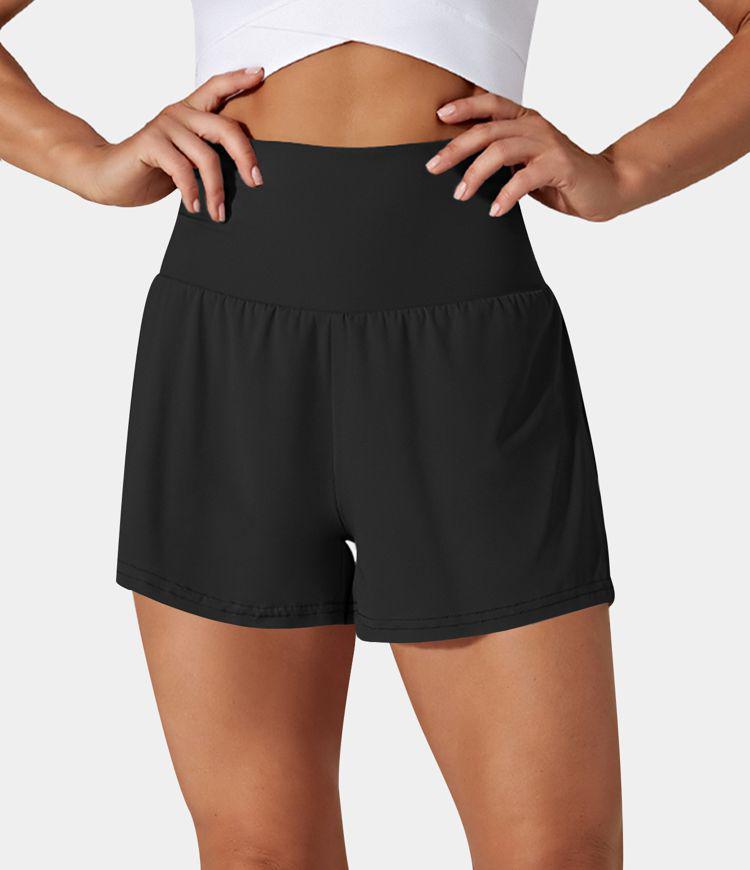Black 2-in-1 Yoga Short