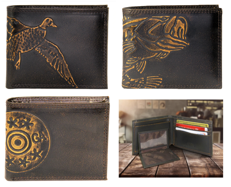 Burnished Antique Brown Passcase Bifold Wallet