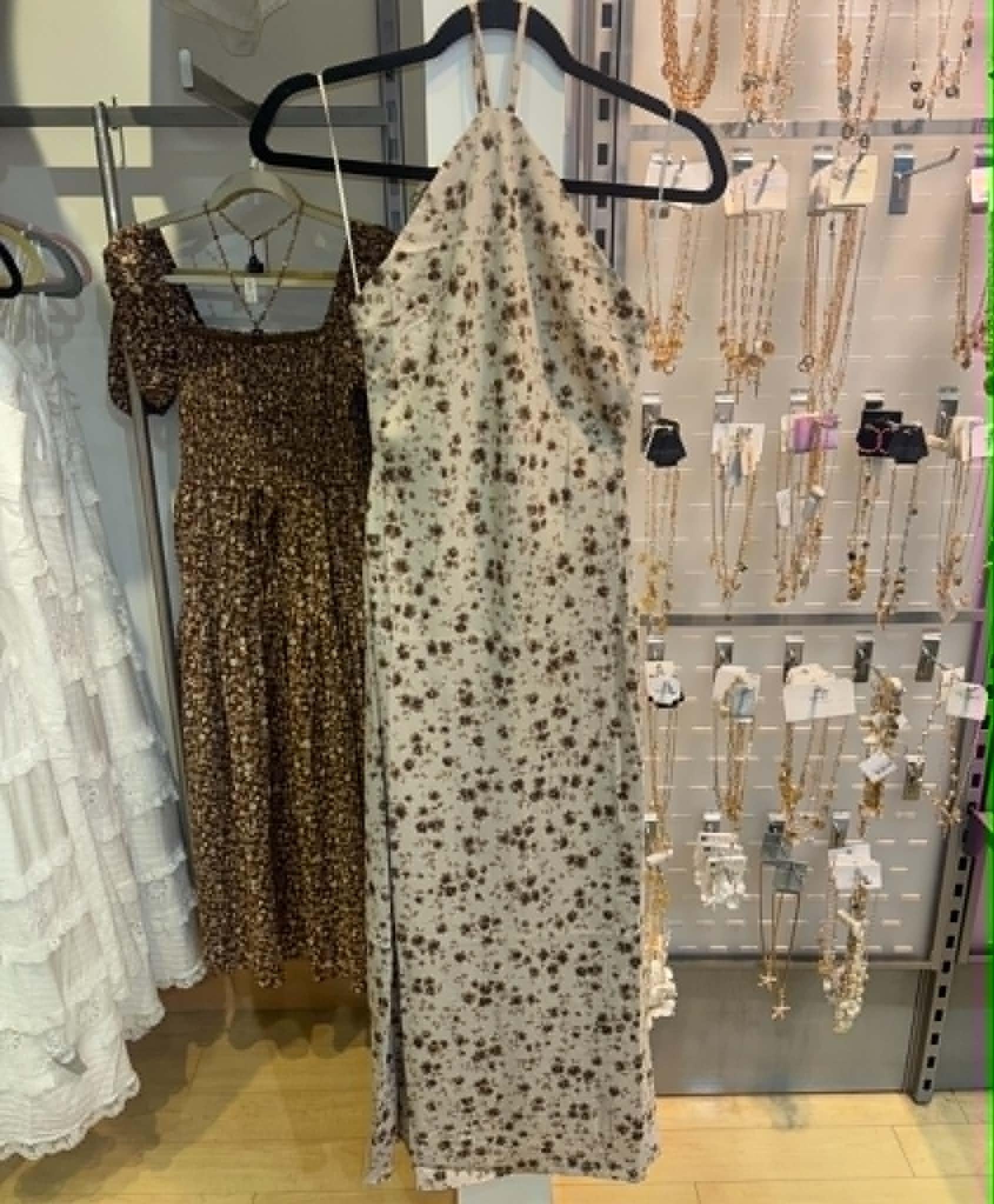 Brown Floral Halter Neck Cowl Bias Midi Dress