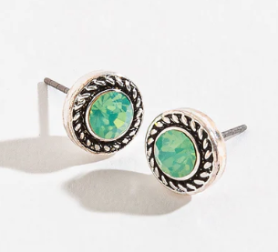 Green Stone Earrings