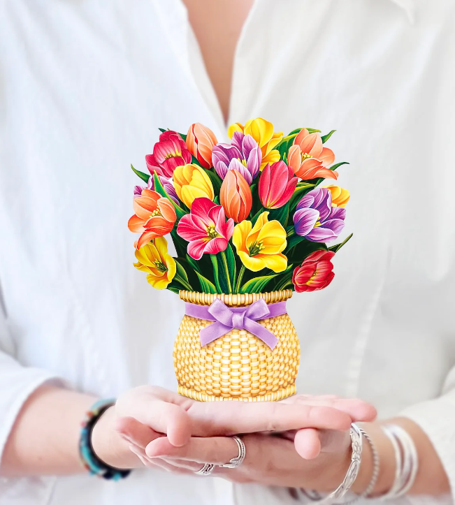 Mini Festive Tulips Pop-Up Card