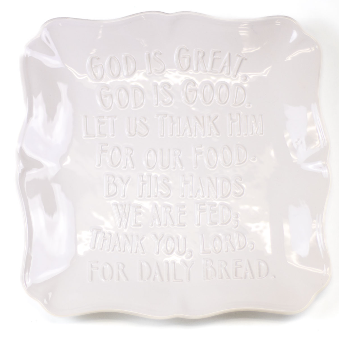 God is Great Square Platter