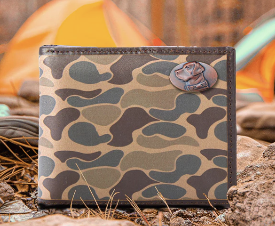 Old School Camo Passcase Bifold Wallet
