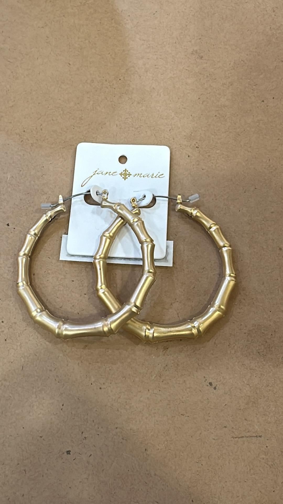 Matte Gold Hoops