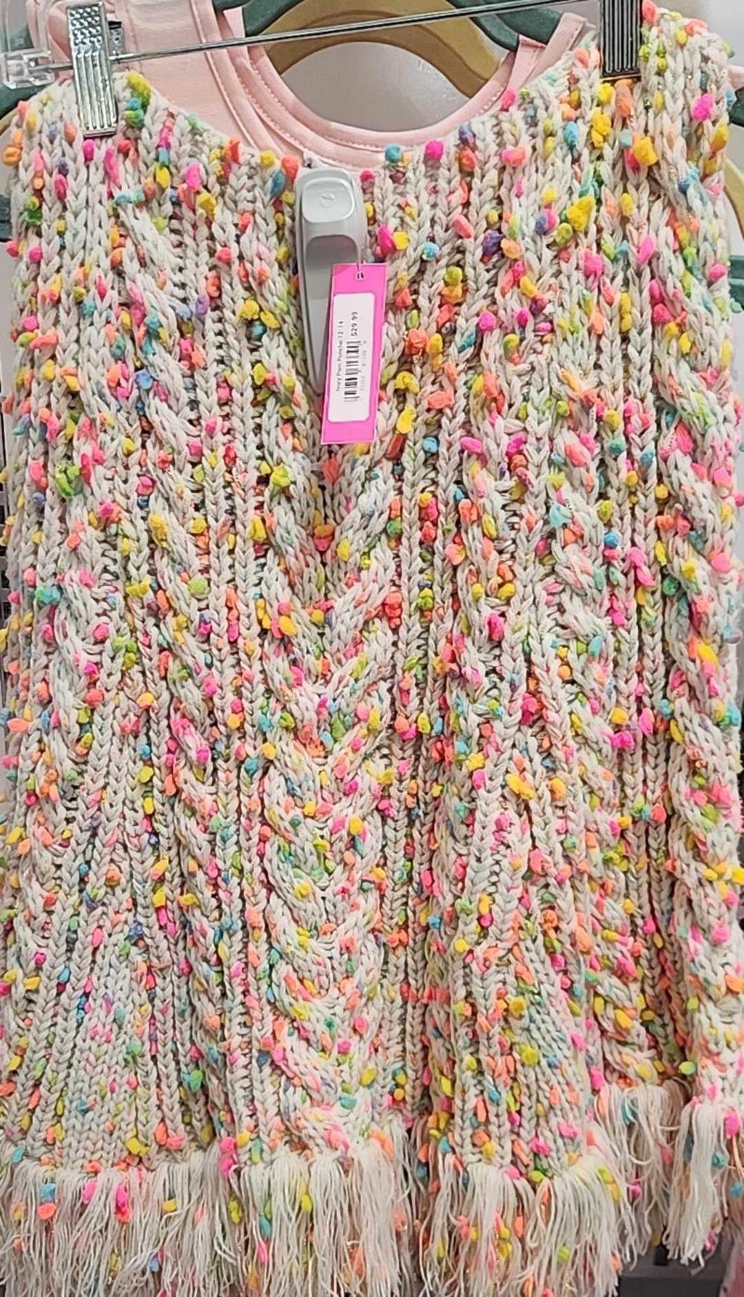 Ivory Pom Poncho