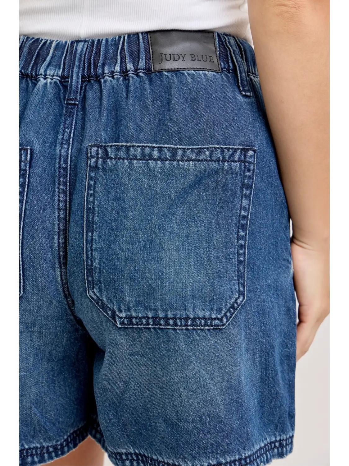 Judy Blue HW Baggy Shorts Featherweight