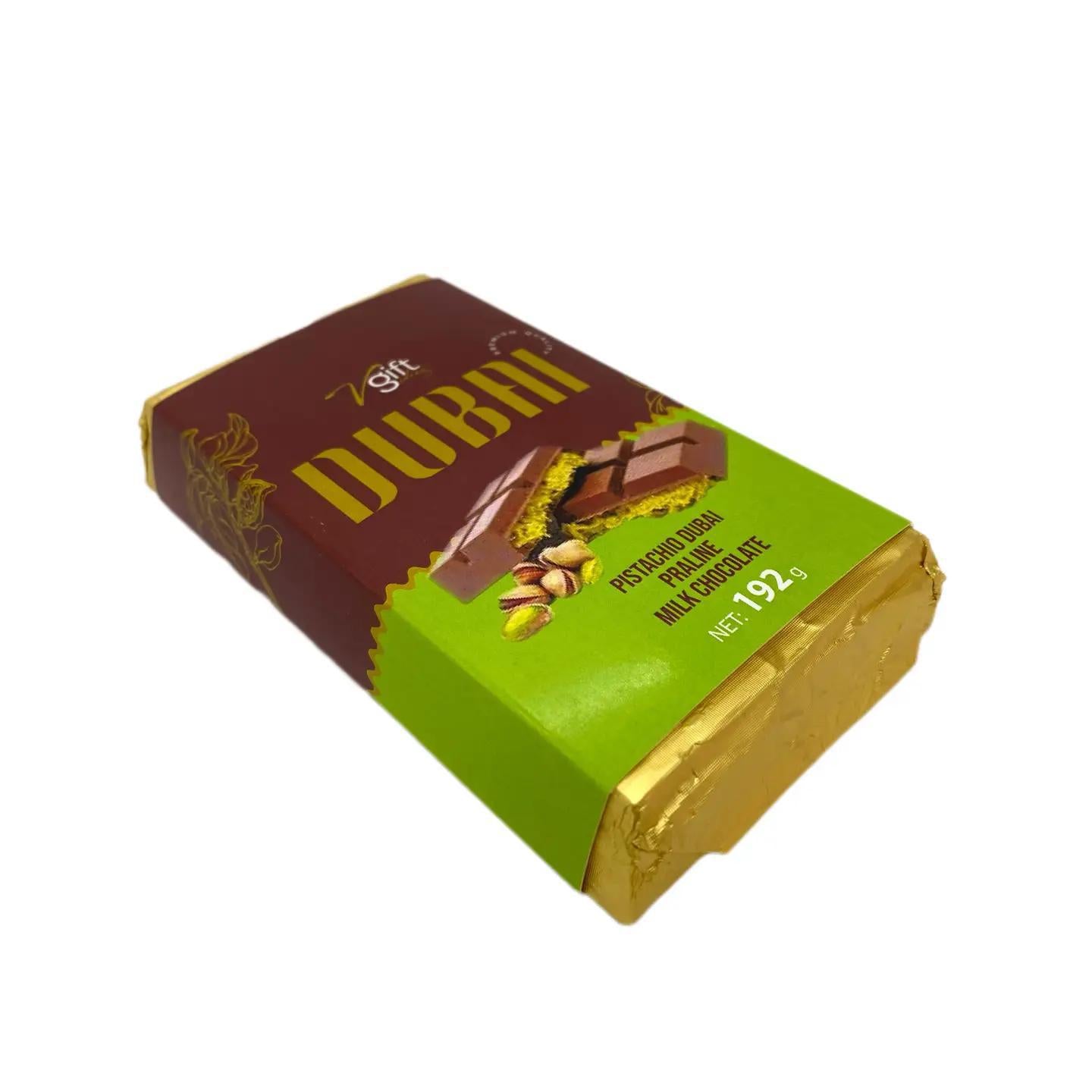 V-Gift Pistachio Praline Dubai Chocolate Bar – Crispy 192gr
