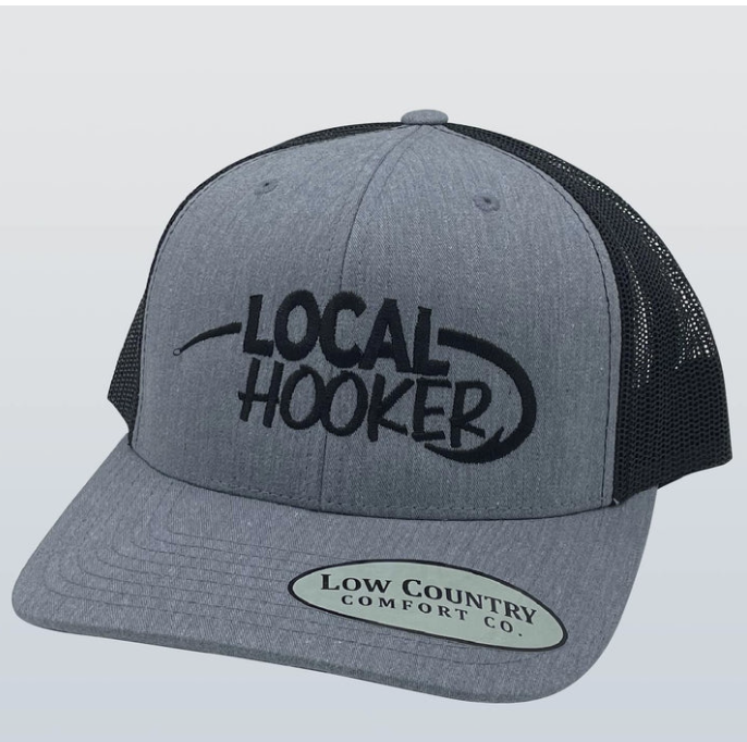 Local Hooker Hook Text Heather/Black Hat
