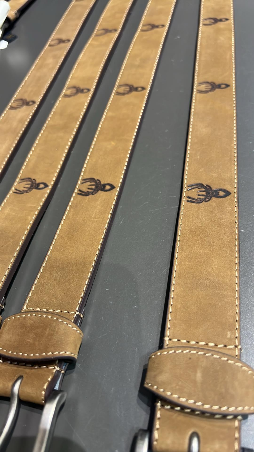 Crazyhorse Buck Stitched Belt