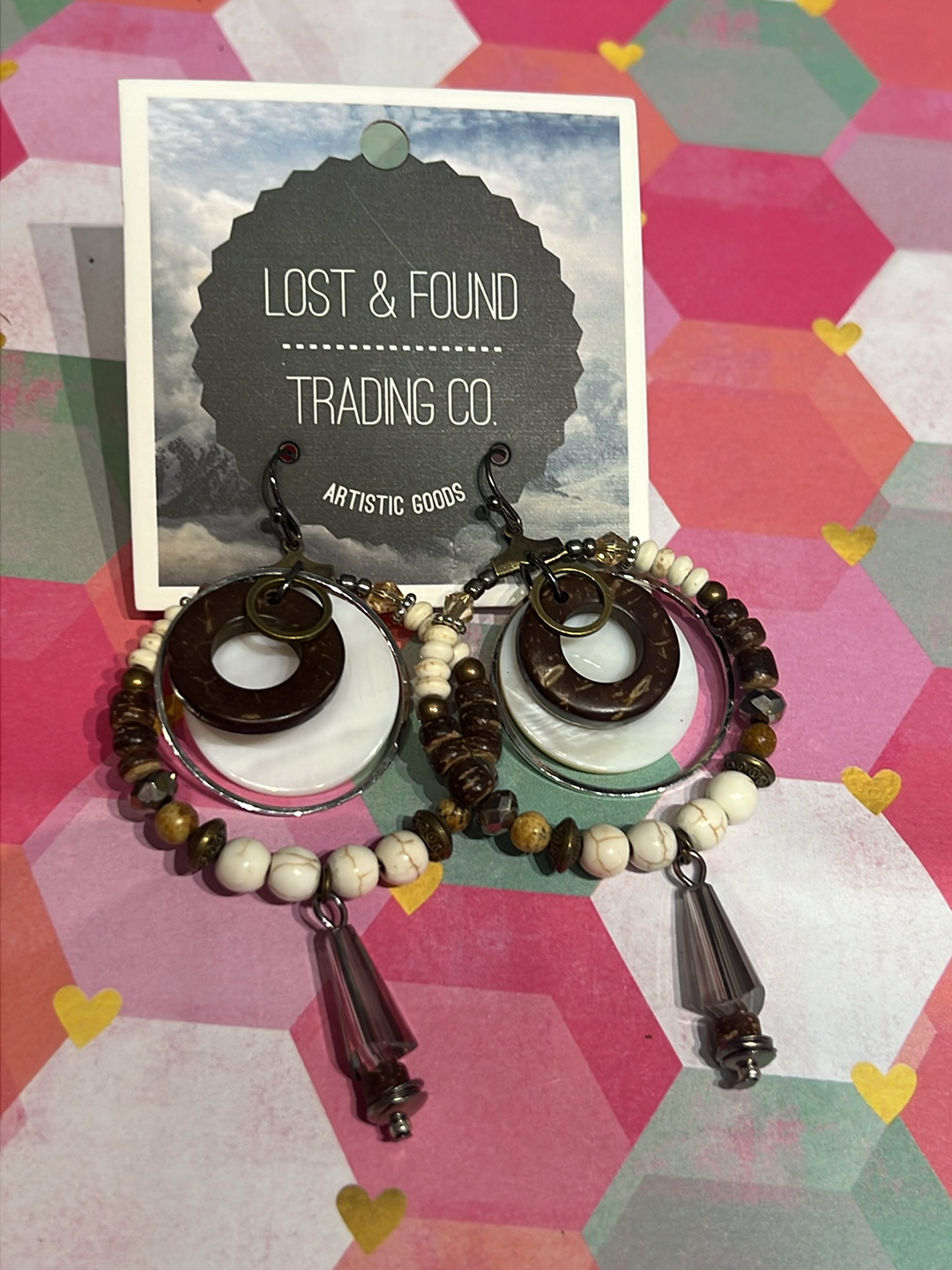 Natural Multi Bead Hoops