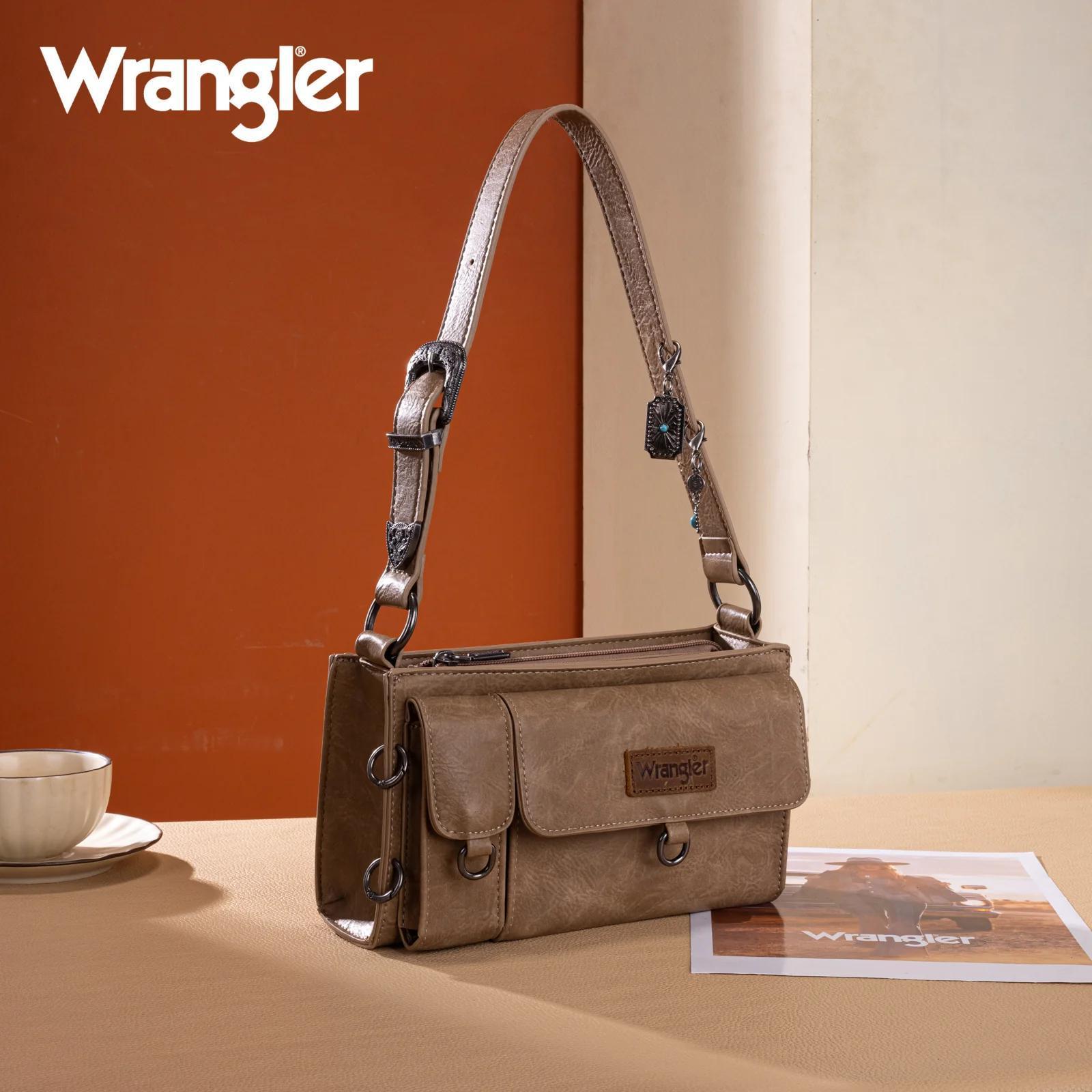 Wrangler Buckle Charm Small Shoulder Bag - Khaki