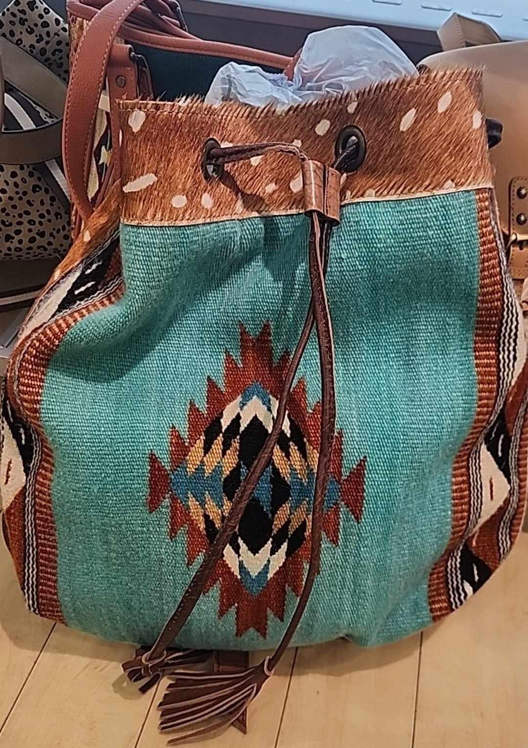 Turquoise Spotted Purse