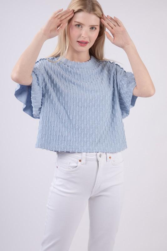 Sky Textured Top