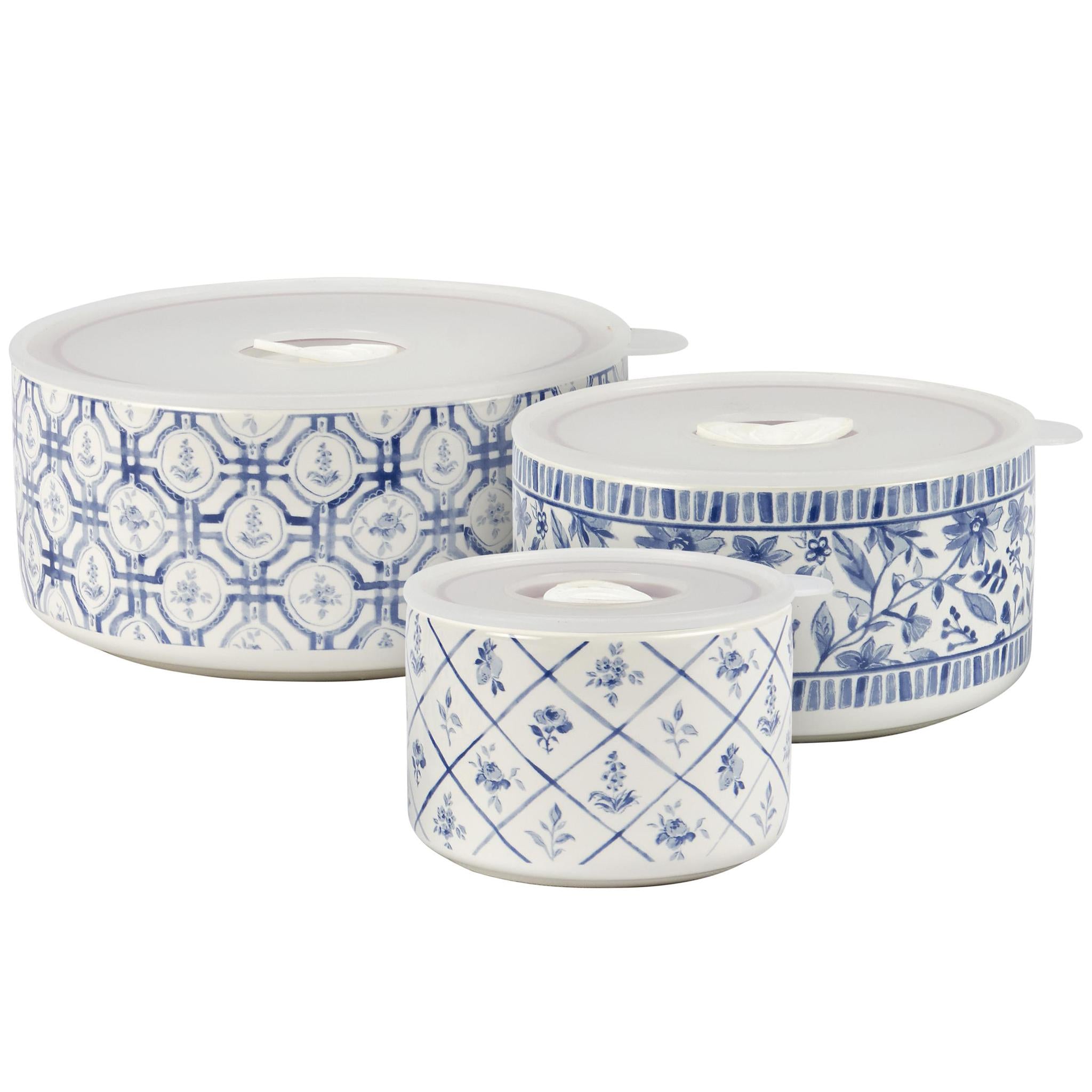 Blue Florals Server Set