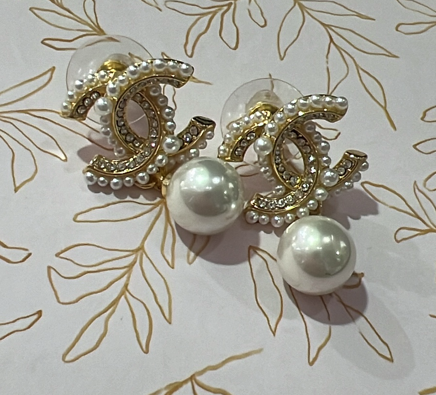 Chanel Pearl Drop Earrings