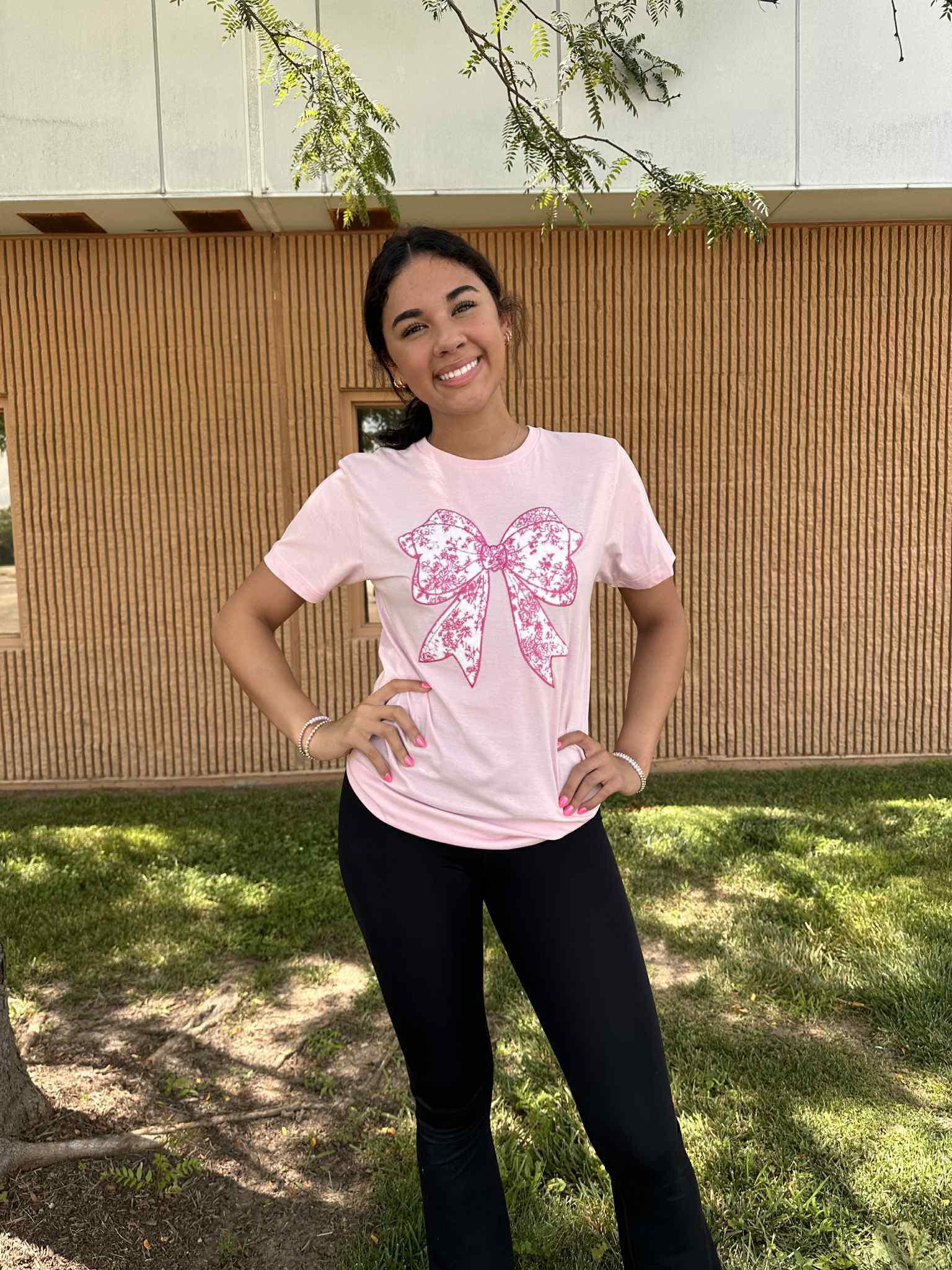 Pink Bow Patch Tee